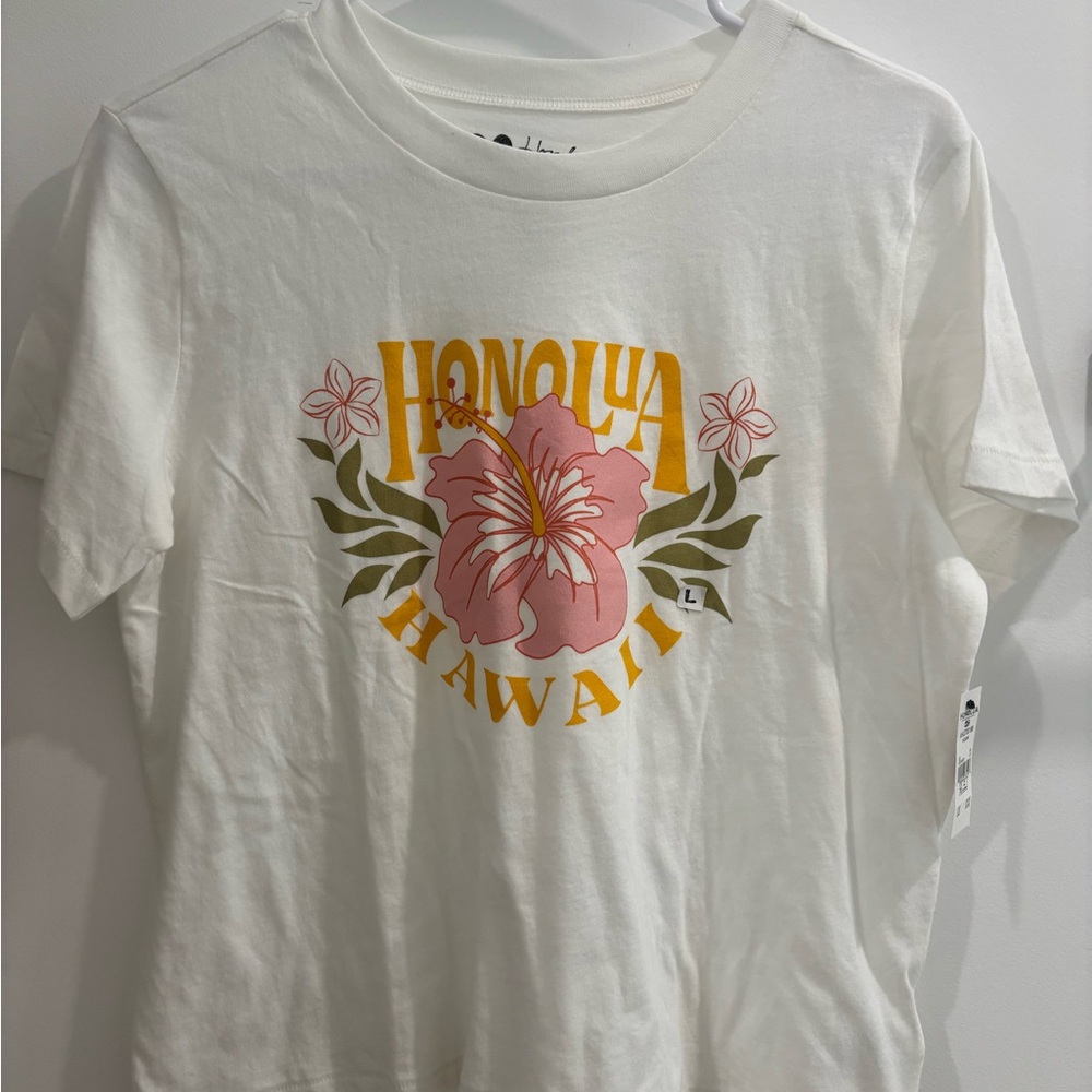 White Honolulu Hawaii Graphic T-Shirt